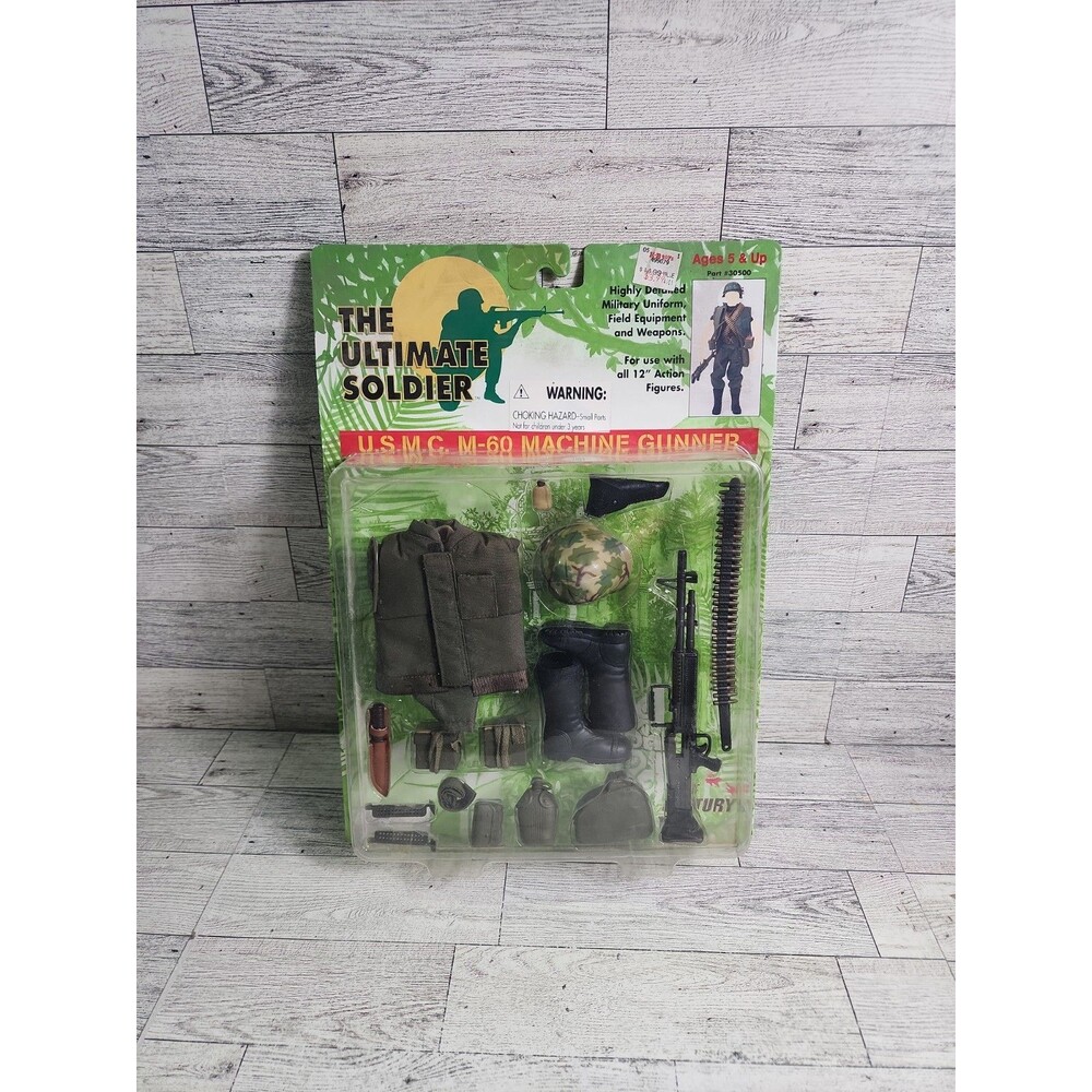 NEW 21st Century Toys The Ultimate Soldier USMC M-60 Machine Gunner NIB 1997